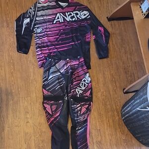 ANSR Motocross Riding Gear Set - Black and Pink